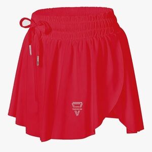 Wsirmet Flowy Red Athletic Skirt (size L) runs smaller